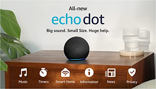 All-New Echo Dot (5th Gen, 2022 release) | Smart speaker with Alexa | Charcoal