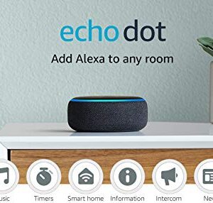 Echo Dot (3rd Gen, 2018 release) - Smart speaker with Alexa - Charcoal