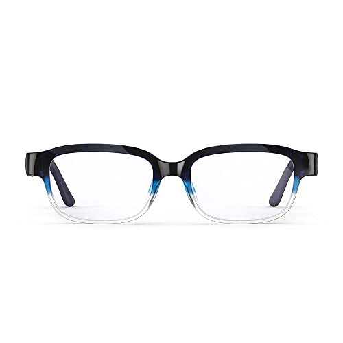 Echo Frames (2nd Gen) | Smart audio glasses with Alexa | Pacific Blue with blue-light-filtering lenses