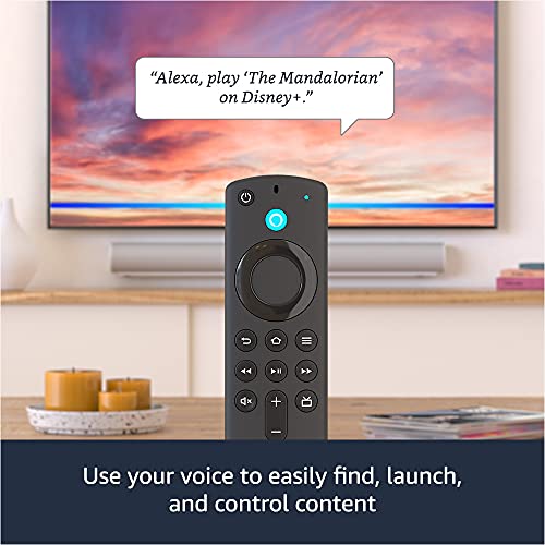 Fire TV Stick 4K, brilliant 4K streaming quality, TV and smart home controls, free and live TV