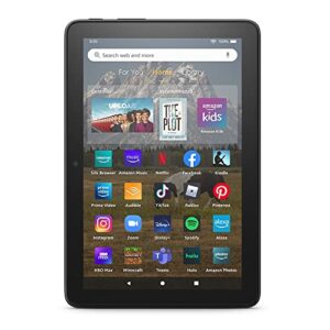 All-new Amazon Fire HD 8 tablet, 8” HD Display, 32 GB, 30% faster processor, designed for portable entertainment, (2022 release), Black