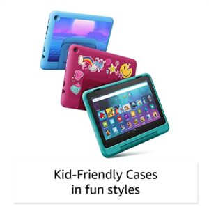 All-new Amazon Fire HD 8 Kids Pro tablet, 8" HD display, ages 6-12, 30% faster processor, 13 hours battery life, Kid-Friendly Case, 32 GB, (2022 release), Cyber Blue