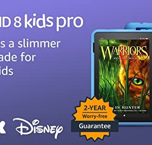 All-new Amazon Fire HD 8 Kids Pro tablet, 8" HD display, ages 6-12, 30% faster processor, 13 hours battery life, Kid-Friendly Case, 32 GB, (2022 release), Cyber Blue
