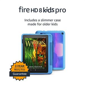 All-new Amazon Fire HD 8 Kids Pro tablet, 8" HD display, ages 6-12, 30% faster processor, 13 hours battery life, Kid-Friendly Case, 32 GB, (2022 release), Cyber Blue