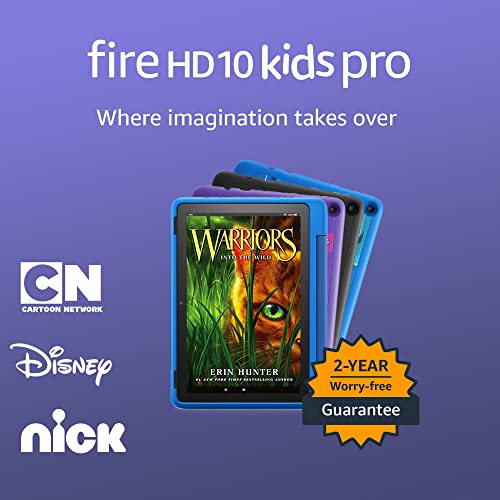 Amazon Fire HD 10 Kids Pro tablet, 10.1", 1080p Full HD, ages 6–12, 32 GB, (2021 release), named"Best Tablet for Big Kids" by Good Housekeeping, (2021 release), Sky Blue