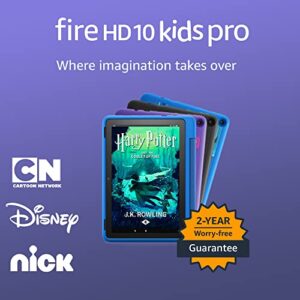 Amazon Fire HD 10 Kids Pro tablet, 10.1", 1080p Full HD, ages 6–12, 32 GB, (2021 release), named"Best Tablet for Big Kids" by Good Housekeeping, (2021 release), Sky Blue