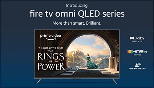 Introducing Amazon Fire TV 75" Omni QLED Series 4K UHD smart TV, Dolby Vision IQ, local dimming, hands-free with Alexa