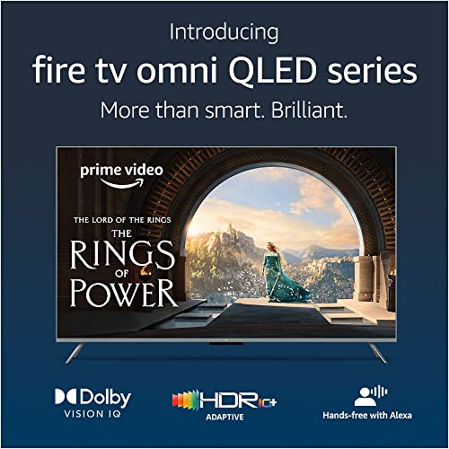 Introducing Amazon Fire TV 75" Omni QLED Series 4K UHD smart TV, Dolby Vision IQ, local dimming, hands-free with Alexa