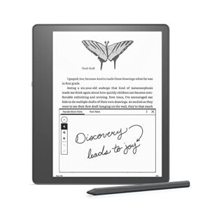 Introducing Kindle Scribe (16 GB), the first Kindle for reading and writing, with a 10.2” 300 ppi Paperwhite display, includes Basic Pen