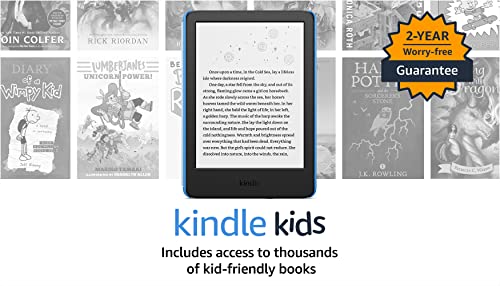 All-new Kindle Kids (2022 release) – Includes access to thousands of books, a cover, and a 2-year worry-free guarantee - Space Whale