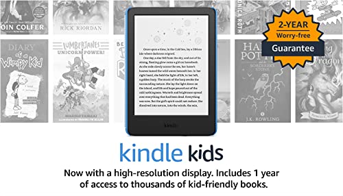 All-new Kindle Kids (2022 release) – Includes access to thousands of books, a cover, and a 2-year worry-free guarantee - Space Whale