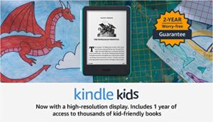 all-new kindle kids (2022 release) – includes access to thousands of books, a cover, and a 2-year worry-free guarantee – ocean explorer