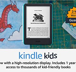 All-new Kindle Kids (2022 release) – Includes access to thousands of books, a cover, and a 2-year worry-free guarantee - Ocean Explorer