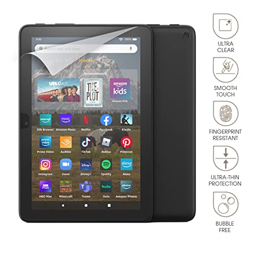 All-New, NuPro Clear Screen Protector (2 Pack), for Fire HD 8 tablet & Fire HD 8 Plus tablet (2022 Release)
