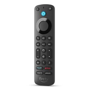 introducing alexa voice remote pro, includes remote finder, tv controls, backlit buttons, requires compatible fire tv device