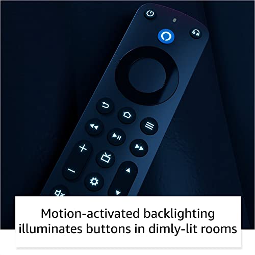 Introducing Alexa Voice Remote Pro, includes remote finder, TV controls, backlit buttons, requires compatible Fire TV device