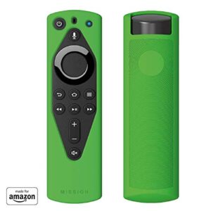 mission remote case for the all-new fire tv voice remote (2018 version for fire tv stick 4k and fire tv cube) (irish green)