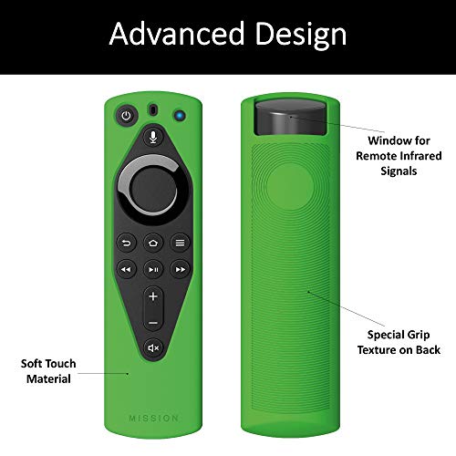 Mission Remote Case for The All-New Fire TV Voice Remote (2018 Version for Fire TV Stick 4K and Fire TV Cube) (Irish Green)