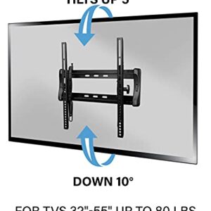 Made for Amazon Universal Tilting TV Wall Mount for 32-55" TVs and Compatible with Amazon Fire TVs