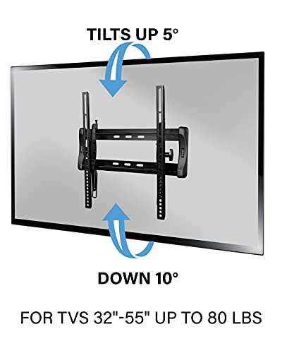 Made for Amazon Universal Tilting TV Wall Mount for 32-55" TVs and Compatible with Amazon Fire TVs