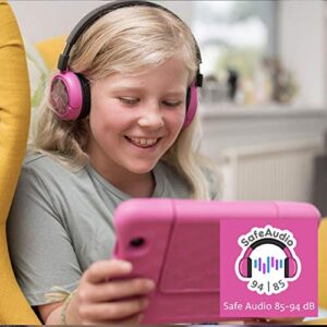 Made for Amazon, Volume Limiting Bluetooth BuddyPhones, PopTime in Pink. Ages (8-15)