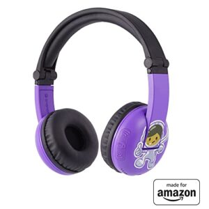 made for amazon volume limiting bluetooth buddyphones, playtime in purple. ages (3-7)