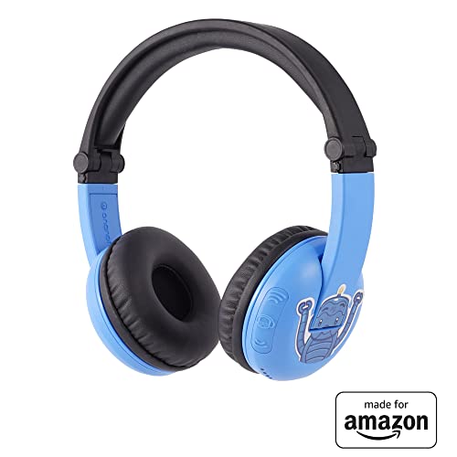 Made for Amazon Volume Limiting Bluetooth BuddyPhones, PlayTime in Blue. Ages (3-7)