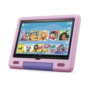 Fire HD 10 Kids Tablet, 10.1" HD (32GB, Lavender) with Backpack + Portable Charger