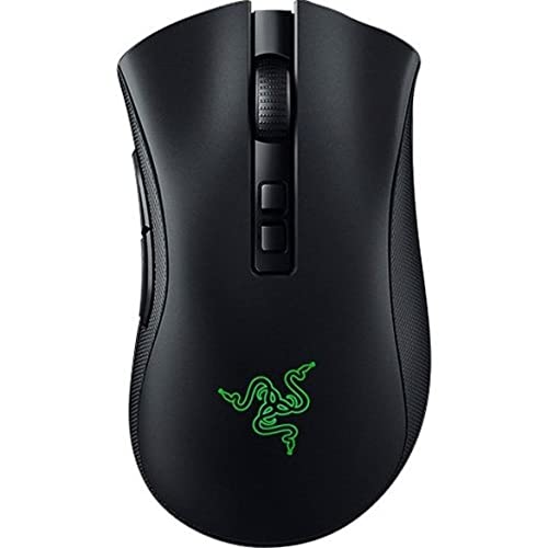 Razer DeathAdder V2 Pro Wireless Gaming Mouse: 20K DPI Optical Sensor - 3X Faster Than Mechanical Optical Switch - Chroma RGB Lighting - 70 Hr Battery Life - 8 Programmable Buttons - Classic Black