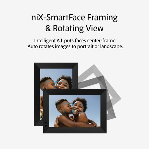 Nixplay 10.1 inch Smart Digital Photo Frame with WiFi (W10F) - Black - Share Photos and Videos Instantly via Email or App