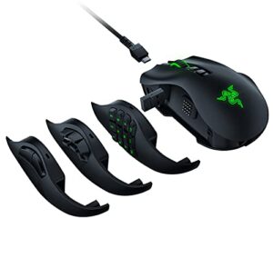 razer naga pro wireless gaming mouse: interchangeable side plate w/ 2, 6, 12 button configurations – focus+ 20k dpi optical sensor – fastest gaming mouse switch – chroma rgb lighting