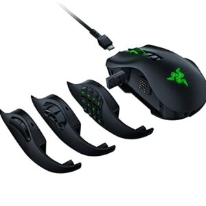 Razer Naga Pro Wireless Gaming Mouse: Interchangeable Side Plate w/ 2, 6, 12 Button Configurations - Focus+ 20K DPI Optical Sensor - Fastest Gaming Mouse Switch - Chroma RGB Lighting