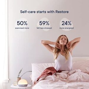 Hatch Restore - Sound Machine, Smart Light, Personal Sleep Routine, Bedside Reading Light, Wind Down Content and Sunrise Alarm Clock for Gentle Wake Up