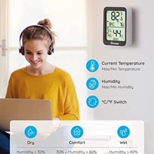 Govee Hygrometer Thermometer H5075, Bluetooth Indoor Room Temperature Monitor Greenhouse Thermometer with Remote App Control, Notification Alerts, 2 Years Data Storage Export