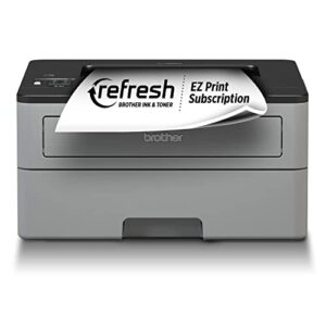 brother compact monochrome laser printer, hl-l2350dw, wireless printing, duplex two-sided printing, refresh subscription and amazon dash replenishment ready