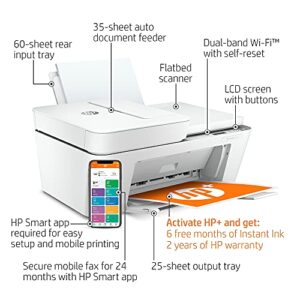 HP DeskJet 4155e Wireless Color All-in-One Printer with bonus 6 months Instant Ink (26Q90A).