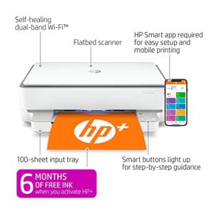 HP ENVY 6055e All-in-One Wireless Color Printer, with bonus 6 months free Instant Ink (223N1A)