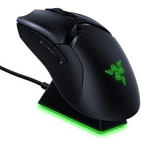 razer viper ultimate hyperspeed lightweight wireless gaming mouse & rgb charging dock: fastest gaming mouse switch – 20k dpi optical sensor – chroma lighting – 8 programmable buttons – 70 hr battery