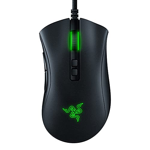 Razer DeathAdder V2 Gaming Mouse: 20K DPI Optical Sensor - Fastest Gaming Mouse Switch - Chroma RGB Lighting - 8 Programmable Buttons - Rubberized Side Grips - Classic Black