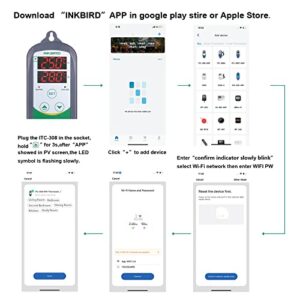 Inkbird WiFi ITC-308 Digital Temperature Controller Thermostat Remote Monitoring Controlling Home Brewing Fermentation Breeding Incubation Greenhouse