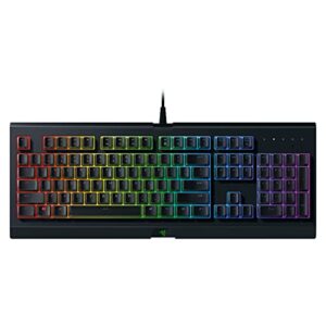 razer cynosa chroma gaming keyboard: individually backlit rgb keys – spill-resistant design – programmable macro functionality – quiet & cushioned