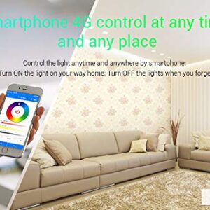 BTF-LIGHTING 5in1 WB5 2.4GHz WiFi LED Controller Compatible with Alexa Google Home Smart Life Tuya Smart APP Control for Monochrome CCT RGB RGBW RGBCCT LED Strip Match with B1 B2 B3 B4 etc Remote