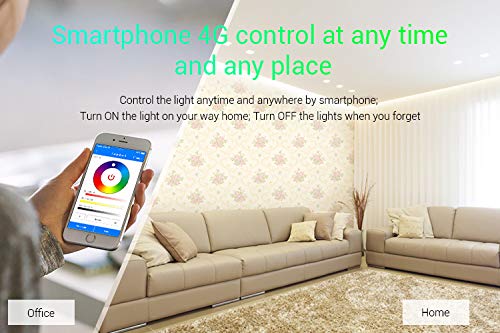 BTF-LIGHTING 5in1 WB5 2.4GHz WiFi LED Controller Compatible with Alexa Google Home Smart Life Tuya Smart APP Control for Monochrome CCT RGB RGBW RGBCCT LED Strip Match with B1 B2 B3 B4 etc Remote