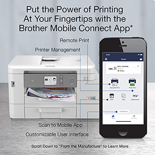 Brother MFC-J4535DW INKvestment-Tank All-in-One Color Inkjet Printer with NFC, Duplex and Wireless Printing Plus Up to 1-Year of Ink in-Box