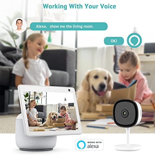 LaView 3MP Cameras for Home Security,2K Indoor Security Camera for Baby/Elder/Pet with Clear Night Vision,24/7 Live Video,Motion Detection,2 Way Audio,US Cloud/SD Card Storage,Compatible with Alexa