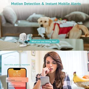 LaView 3MP Cameras for Home Security,2K Indoor Security Camera for Baby/Elder/Pet with Clear Night Vision,24/7 Live Video,Motion Detection,2 Way Audio,US Cloud/SD Card Storage,Compatible with Alexa