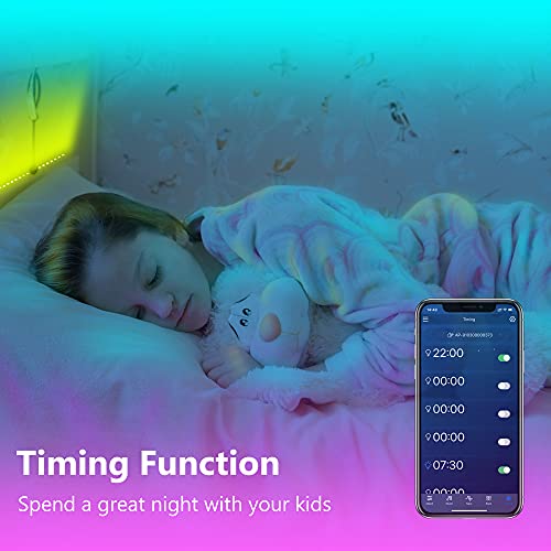 GUPUP Bluetooth LED Strip Lights 100 FT,Color Changing LED Lights for Bedroom,Built-in-Mic,Music Sync LED Light Strips,Phone Smart Controlled(50 ftX2/APP+Remote+Mic)