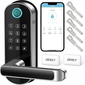 smart lock, keyless entry door lock, fingerprint door lock, digital door lock, smart lock for front door, bluetooth electronic door lock (powered by sifely)