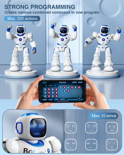 Ruko 1088 Smart Robots for Kids, Large Programmable Interactive RC Robot with Voice Control, APP Control, Present for 4 5 6 7 8 9 Years Old Kids Boys and Girls