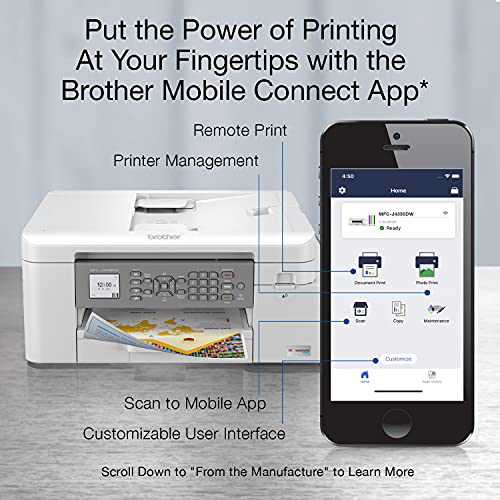 Brother MFC-J4335DW INKvestment-Tank All-in-One Printer with Duplex and Wireless Printing Plus Up to 1-Year of Ink in-Box